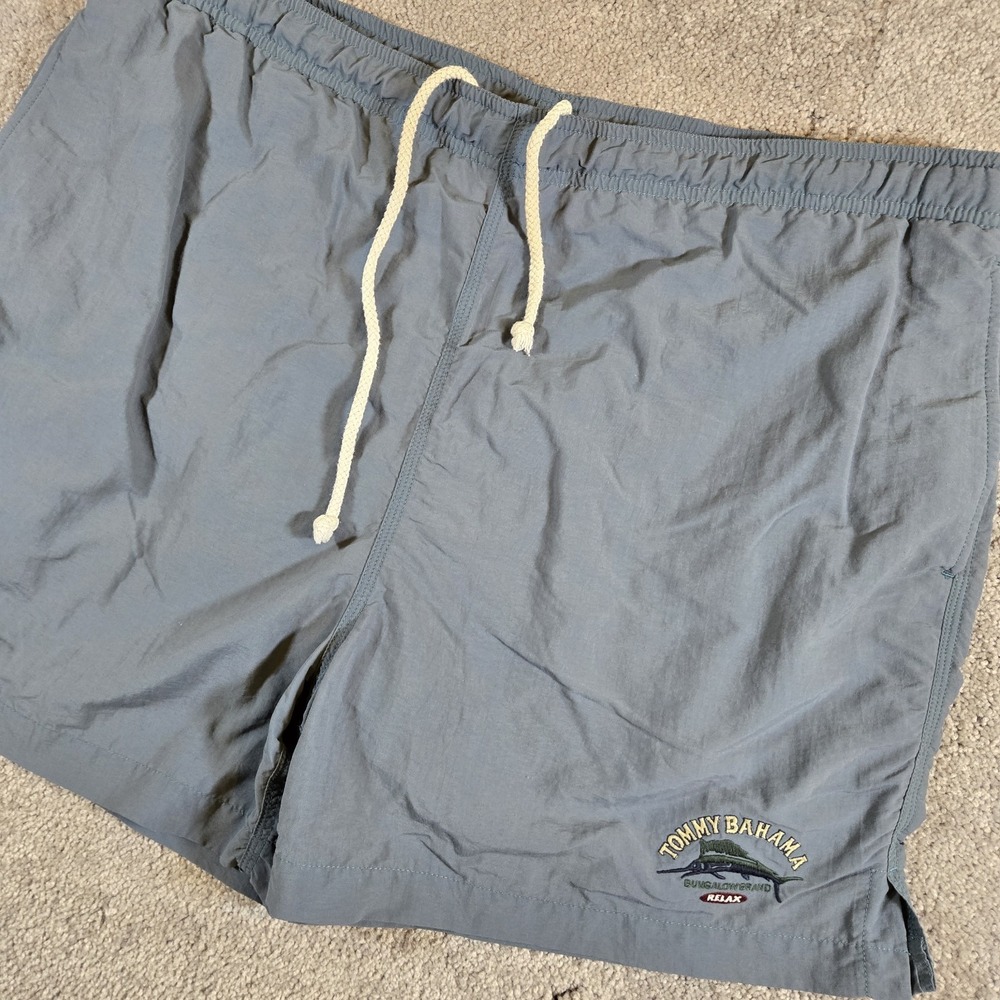 Tommy Bahama Relax Bungalow Brand Swim Shorts Men's Lined Blue Size Large